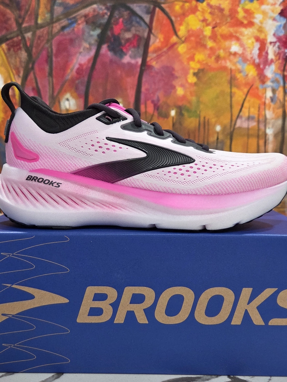 Brooks Women's Running Shoes in Pink, Black, White - Picture 3 of 9